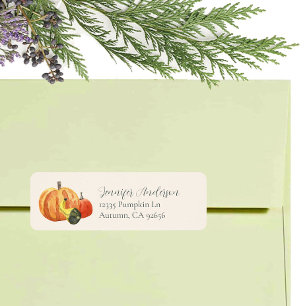 Fall Fete Autumn Party Colorful Pumpkins Label