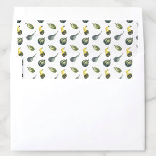 Fall Fete Autumn Party Green Pumpkins Envelope Liner