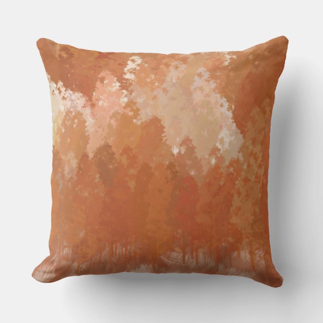 FALL FIR TREES water color wash Throw Cushion (Front)
