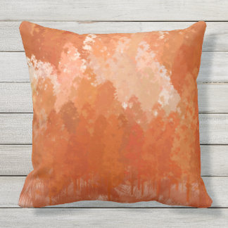 FALL FIR TREES water color wash Throw Cushion