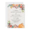 Fall floral and pumpkins watercolor wedding