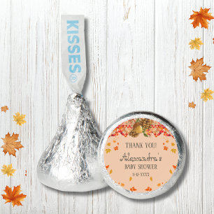 Fall Floral Autumn Baby Shower Thank You Hershey®'s Kisses®