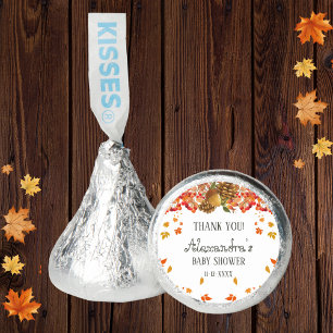 Fall Floral Autumn Baby Shower Thank You Hershey®'s Kisses®
