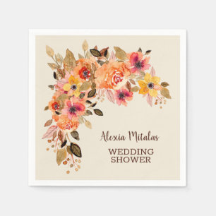 Fall Floral Autumn Napkins