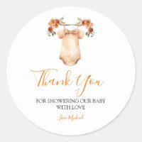 Fall Floral Baby Clothes Baby Shower Thank You