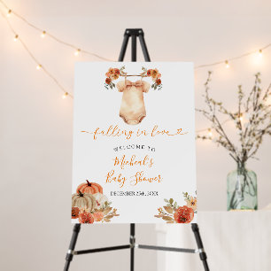 Fall Floral Baby Clothes Baby Shower Welcome Foam Board
