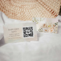 Fall Floral Baby Shower Gift Registry QR Code