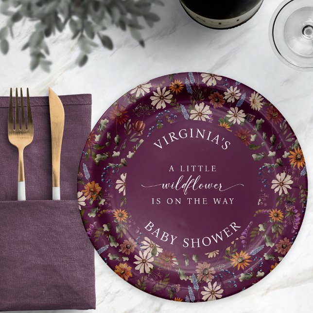 Fall Floral Baby Shower Paper Plates (Fall Floral Baby Shower Paper Plates
)