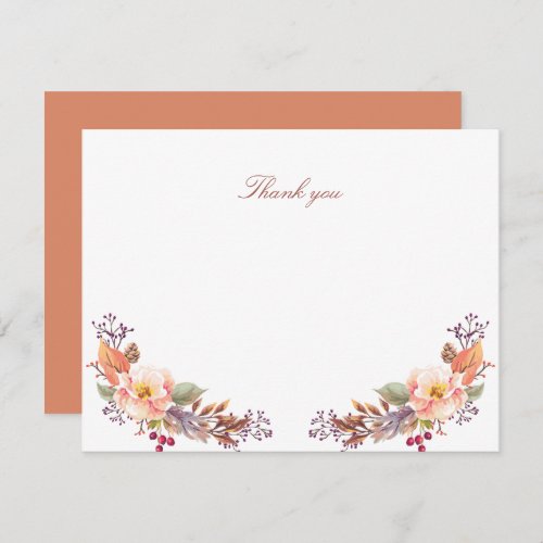 Fall Floral Baby Shower  Party Favor Thank you