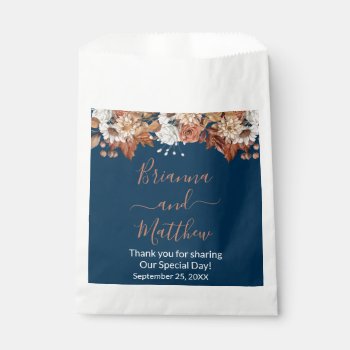 Fall Floral Bouquet Favor Bag by WittyPrintables at Zazzle