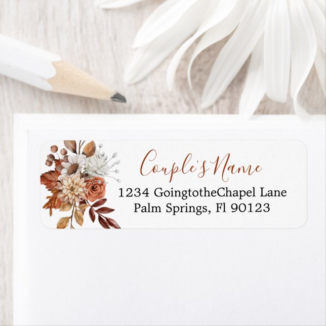 Fall Floral Bouquet on Label (Insitu)