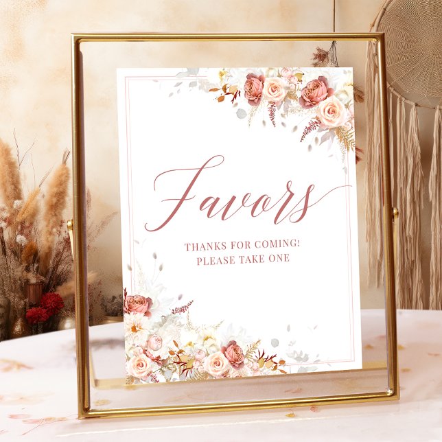Fall Floral Bridal Favors Sign (Creator Uploaded)