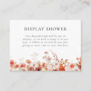 Fall Floral Bridal Shower Enclosure Card