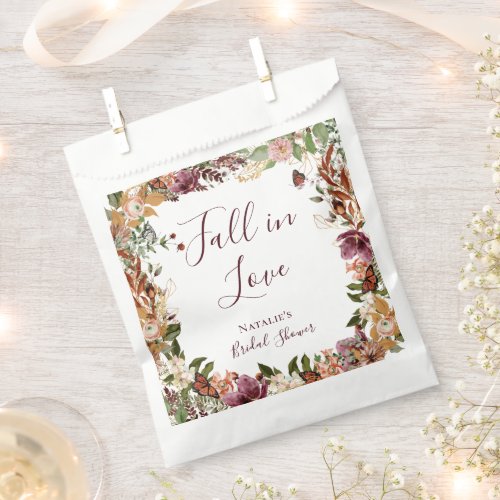 Fall Floral Bridal Shower Favor Bags