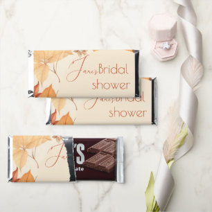 fall floral  bridal shower  hershey bar favors