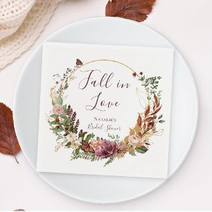 Fall Floral Bridal Shower Napkins