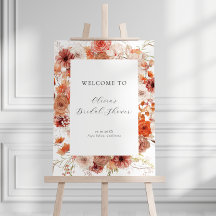 Fall Floral Bridal Shower Welcome