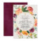 Fall floral burgundy rustic watercolor baptism