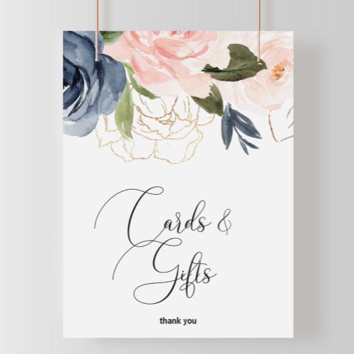 Fall Floral Cards and Gifts Sign