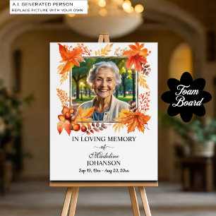 Fall Floral Celebration Of Life Funeral Foam Board