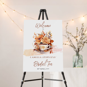 Fall Floral Cottage Core Teacup Bridal Tea Shower Foam Board