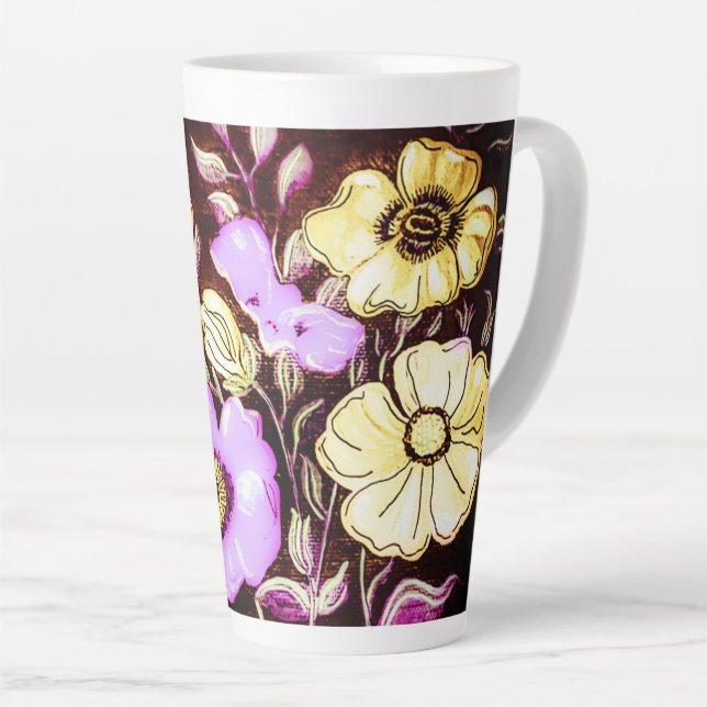 Fall Floral Cup (Right Angle)