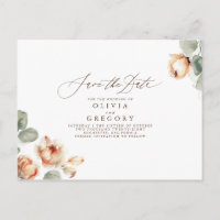 Fall Floral Elegant Save the Date