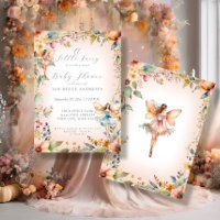 Fall Floral Enchanted Fairy Pink Girl Baby Shower