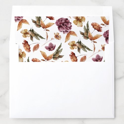 Fall Floral Envelope Liner