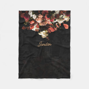 "Fall Floral Fantasy" Fleece Blanket