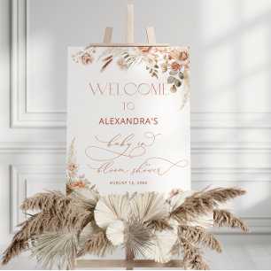 Fall Floral Gender Neutral Baby Shower Foam Board