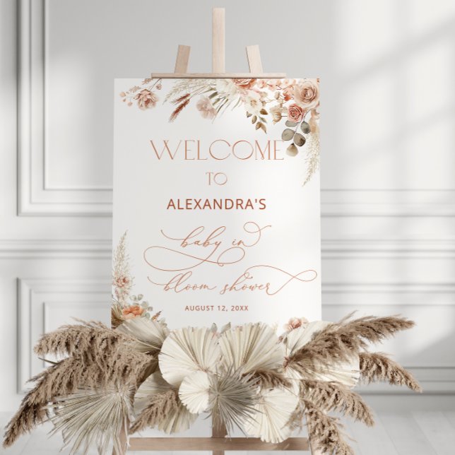 Fall Floral Gender Neutral Baby Shower Foam Board (Creator Uploaded)