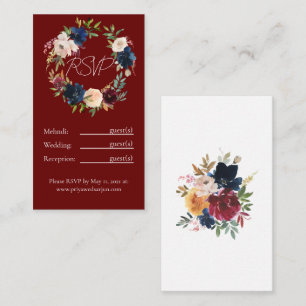 Fall Floral Multi Event Details Card