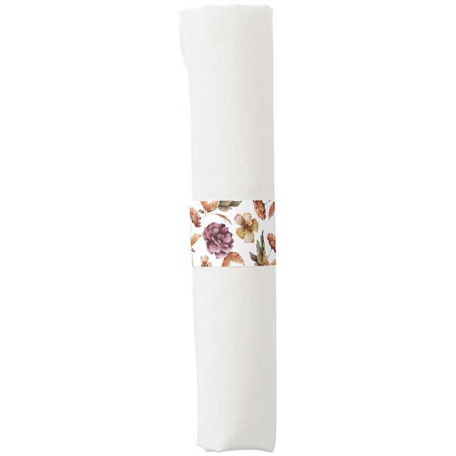 Fall Floral Napkin Band (Table Decor Fall Floral Napkin Band by Painted Paperie
)