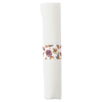 Fall Floral Napkin Band by The_Painted_Paperie at Zazzle