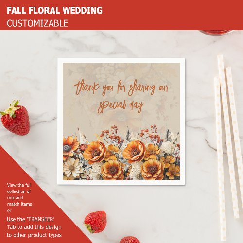 FALL FLORAL NAPKINS