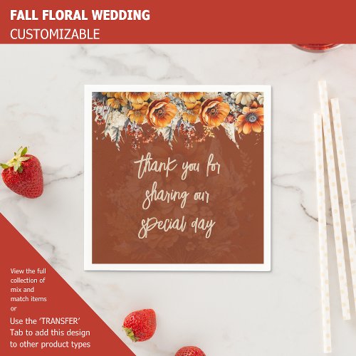 FALL FLORAL NAPKINS