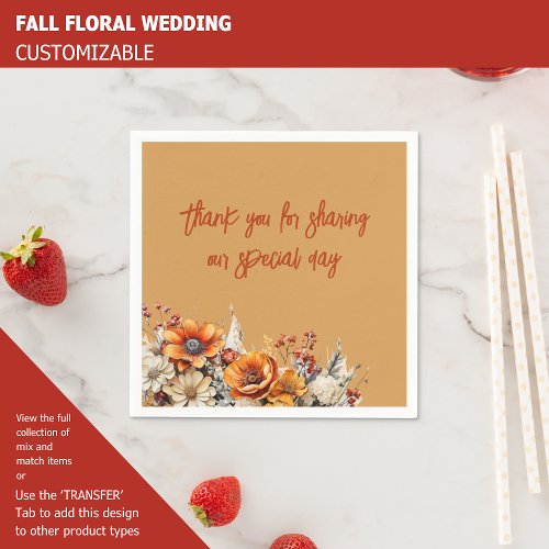 FALL FLORAL NAPKINS