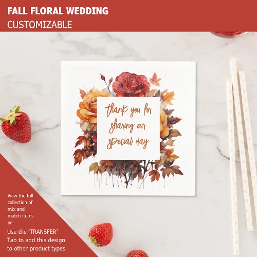 FALL FLORAL NAPKINS