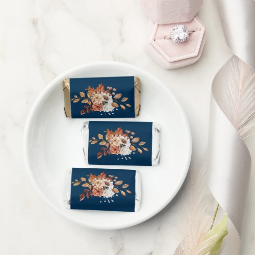 Fall Floral Navy Blue Wedding Favor