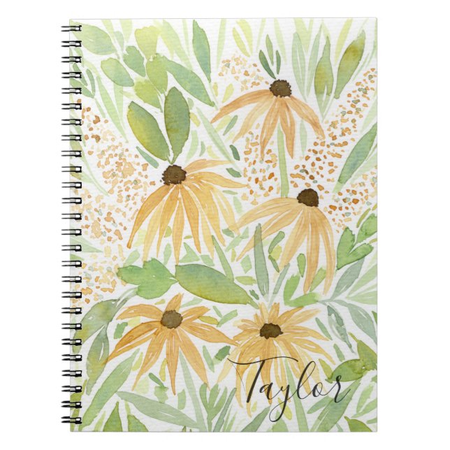 Fall Floral Notebook Black Eyed Susans (Front)