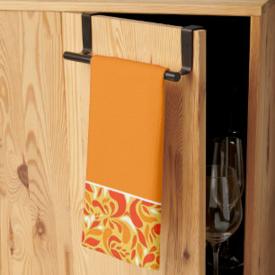Fall floral paisley kitchen towel