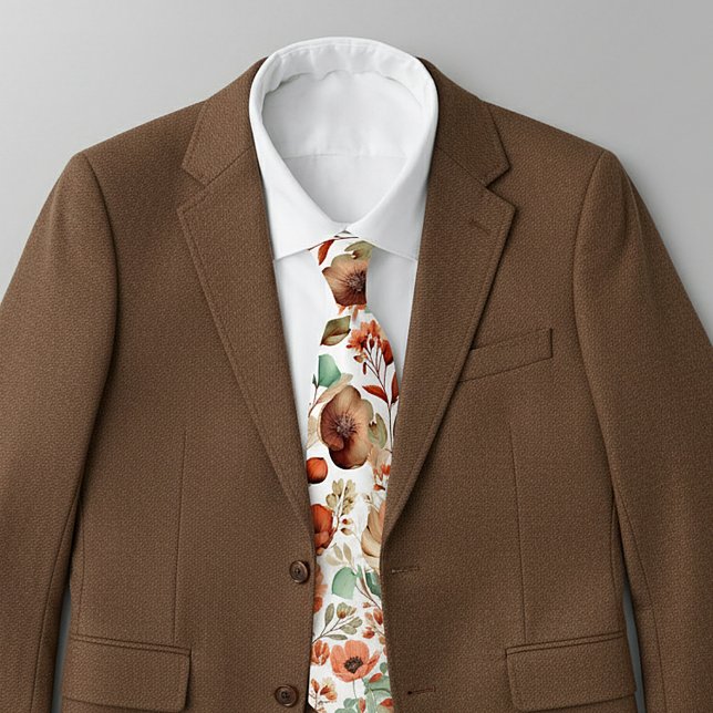 Fall floral pattern neck tie (Creator Uploaded)
