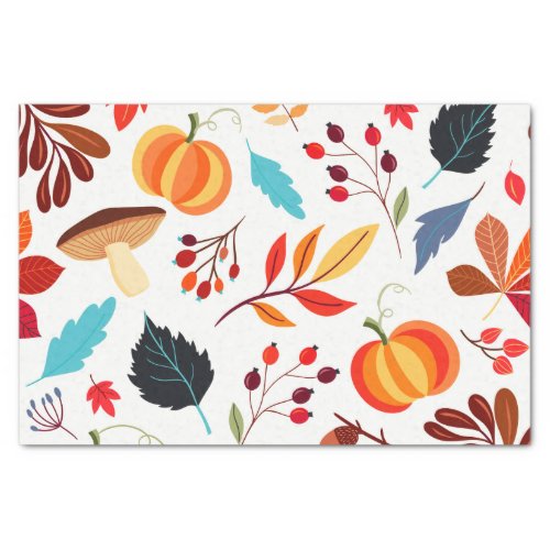 Fall Floral Pattern Tissue Paper