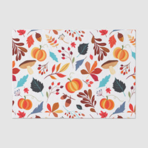 Fall Floral Pattern Tissue Paper