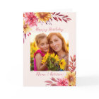 Fall Floral Personalized Photo Birthday