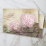 Fall Floral Pink Hydrangea Bird Ephemera Decoupage Tissue Paper