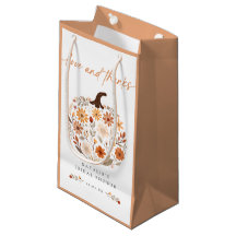 Fall Floral Pumpkin Bridal Shower Favor