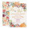 Fall floral pumpkin gender reveal invitation
