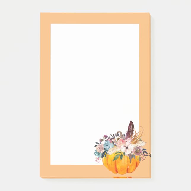 fall, floral, pumpkin notes (Front)